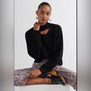 Anthropologie Black Crew Neck Sweater